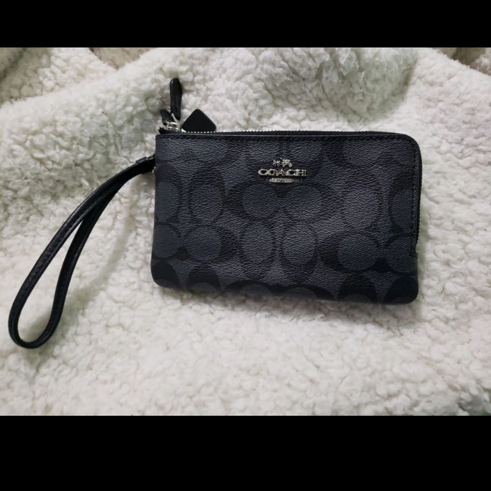 Coach Wristlet Pouch Double Zipper